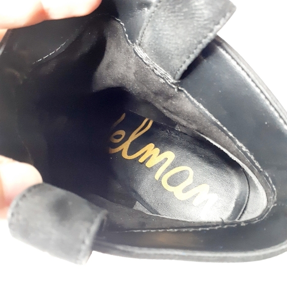 Sam Edelman Western Black Suede Leather Booties E876 - Picture 12 of 15